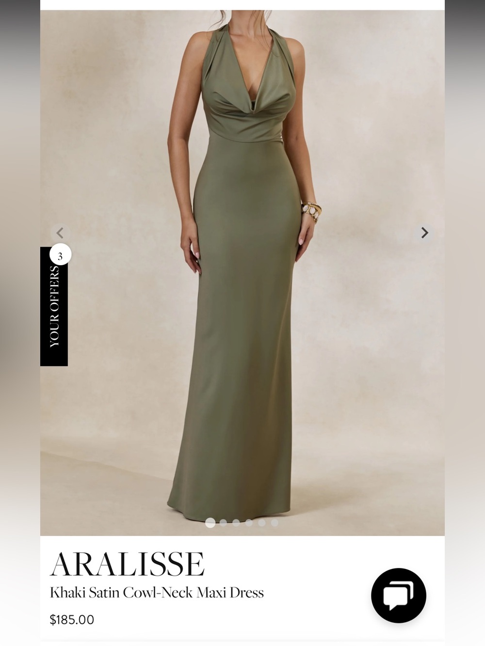 Club L London Sleeveless Cowl-Neck Maxi Dress in Sage Green